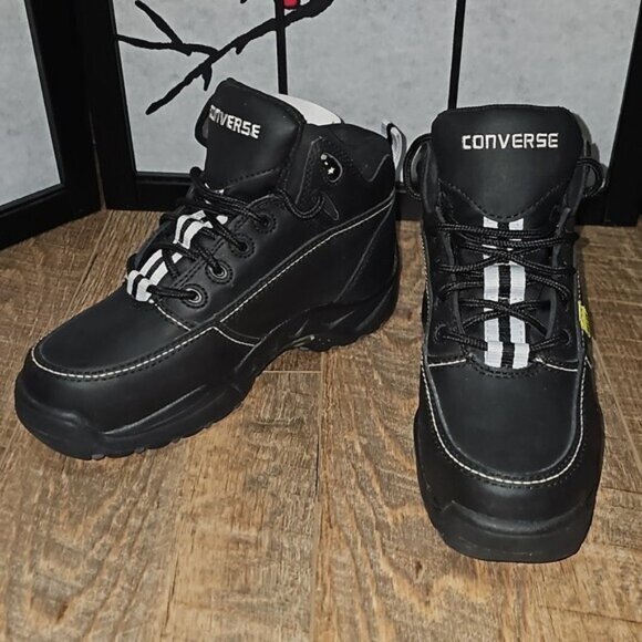 Converse Steel Toe Black Boots Size 7 New - Picture 3 of 11